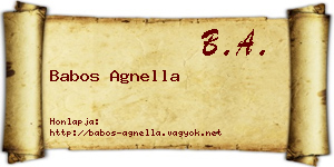 Babos Agnella névjegykártya